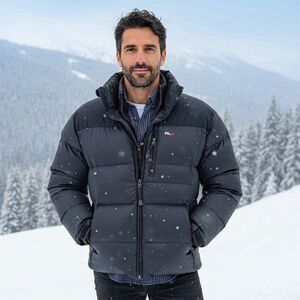 Ralph Lauren RLX Men's Sz XL Black Puffer Down & Feather Jacket w Hidden Hood